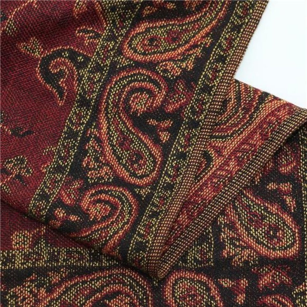 Two Tone Paisley Pashmina Shawl Wrap Scarf Women's Soft  Jacquard Scarves - Picture 3 of 6